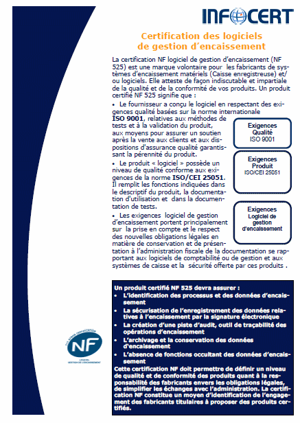 Plaquette NF 525 Plaquette NF 525